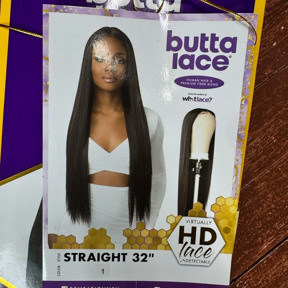 Sensationnel Butta Lace 32” Straight HD Lace Wig Color 1